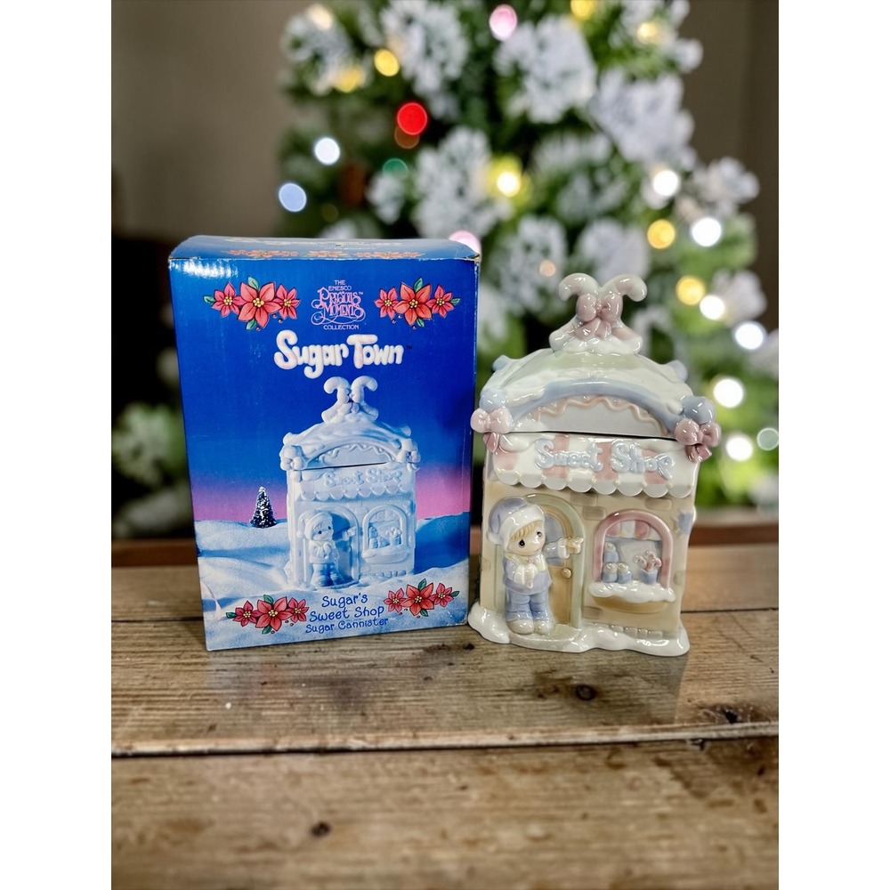 Precious Moments Sugar Town Sweet Shop Canister OS Pastel 1994 Enesco